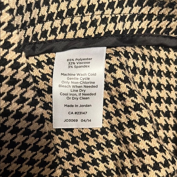 Talbots Brown Houndstooth Straight Leg Pants - Picture 11 of 11